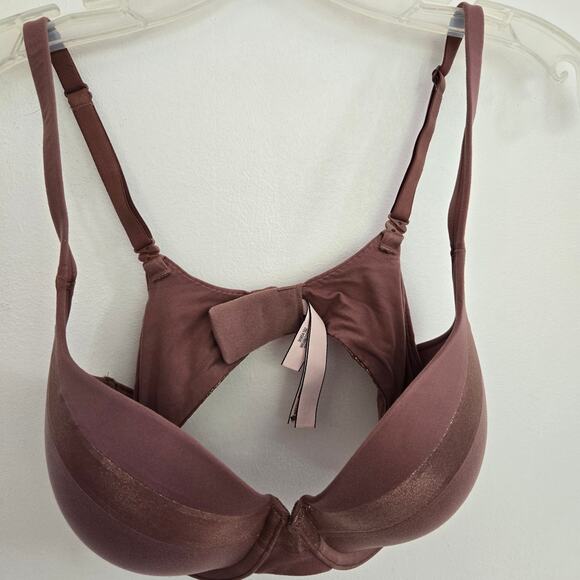 Victoria's Secret Perfect Shape Bra Padded Mauve Underwire 34D - Picture 3 of 10